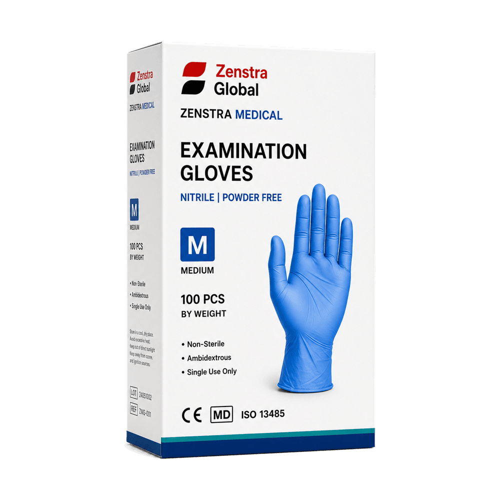 Zenstra Medical Examination Gloves packaging