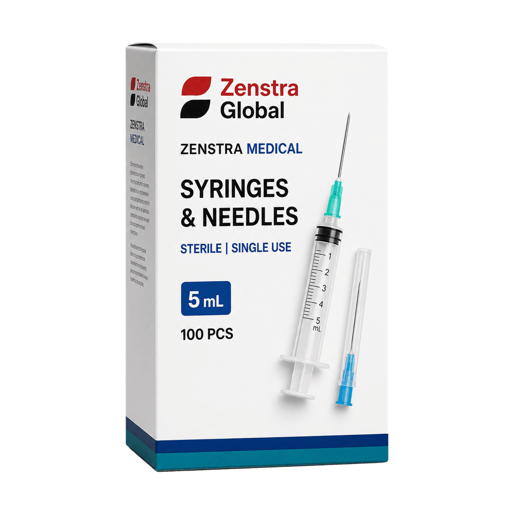 Zenstra Medical Syringes & Needles packaging
